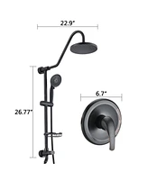 Streamdale Furniture Shower Head With Handheld Shower System With 8" Rain Shower Head (Rough-In Valve Included) - Oil