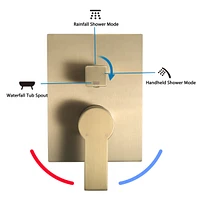 12 Inch Shower System With Handheld Shower Head