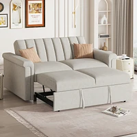 Streamdale Furniture Convertible Soft Cushion Sofa Pull Bed, For Two People To Sit On