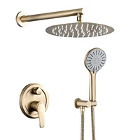 High Pressure Wall Mounted Shower With 5-Function Handheld Shower Head
