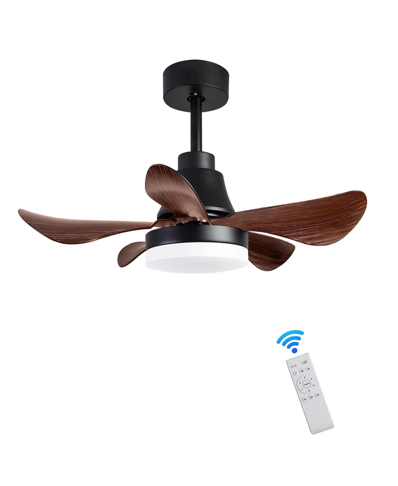 Simplie Fun Small 28" Ceiling Fan with Lights and Remote-Control