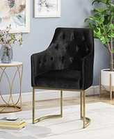 Opulent Jewel-Toned Armchair with Gold Accents