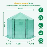Hexagonal Reinforced Walk-In Greenhouse