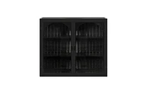 27.56" Glass Doors Modern Two-Door Wall Cabinet
