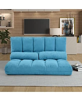 Streamdale Furniture Double Chaise Lounge Sofa Floor Couch And Sofa With Two Pillows