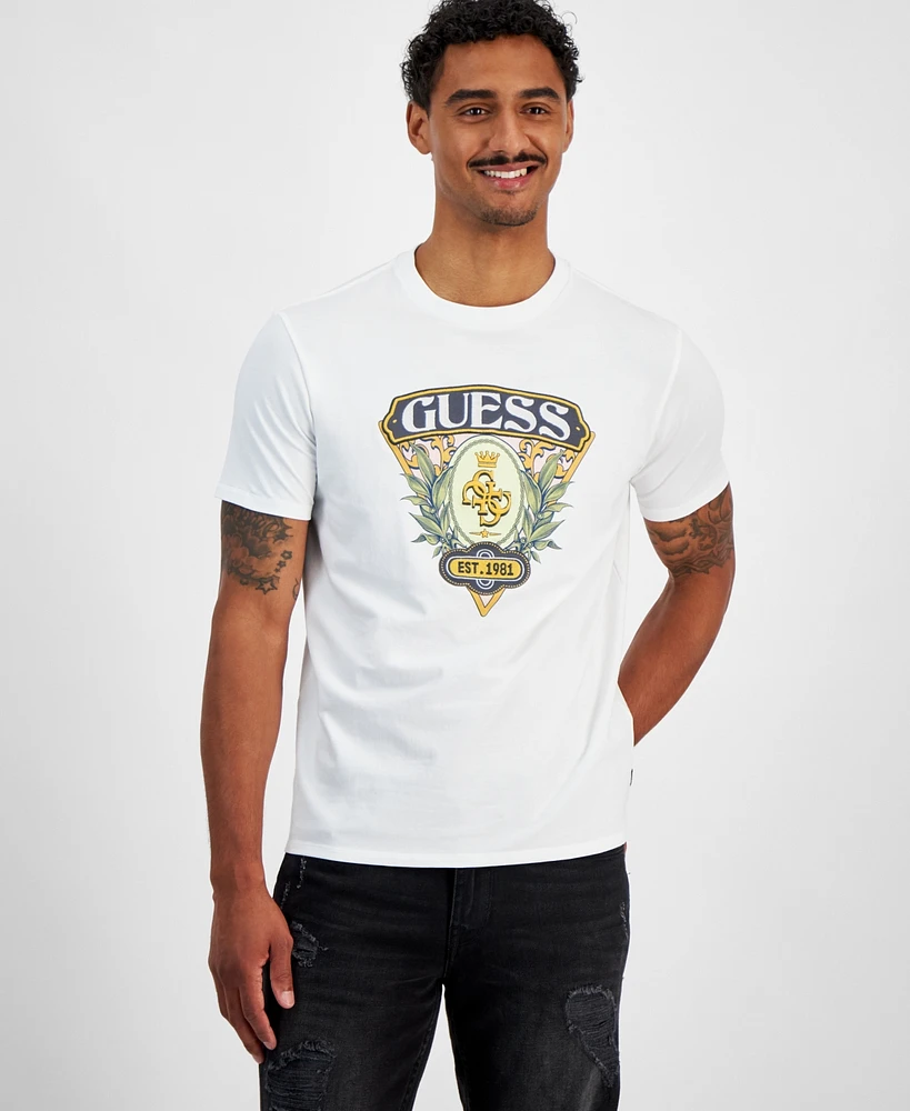 Guess Men's Eco Quatro G Crest Logo Tee