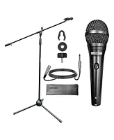 5 Core Microphone Stand Adjustable + Premium Vocal Dynamic Mic Combo 16FT Xlr Cable Wire Clip - Ms 080 +ND58