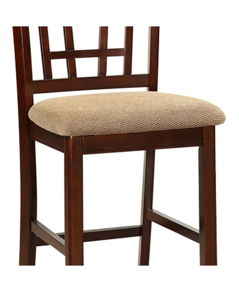 Simplie Fun 2 Solid Wood Counter Height Dining Chairs