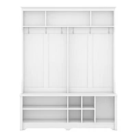 Modern White Hall Tree with Storage Space