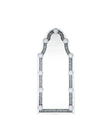 Streamdale Furniture Noralie Accent Floor Mirror In Mirrored & Faux Diamonds