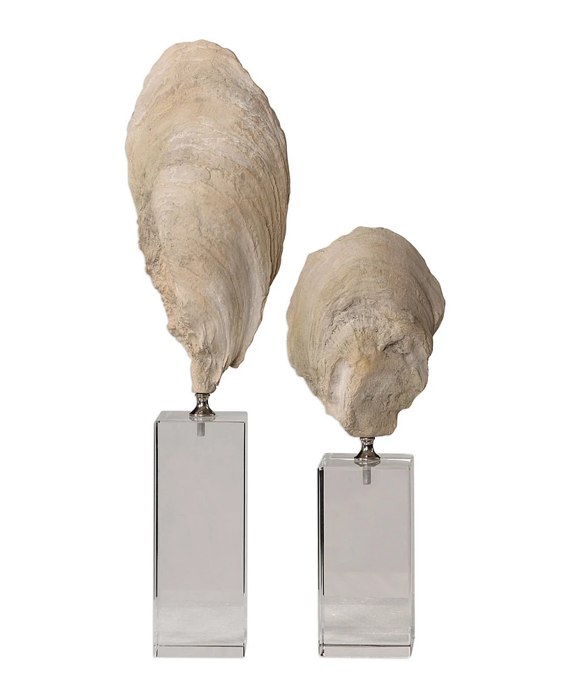 Uttermost Oyster Shell Sculptures, Set of 2