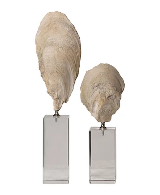 Uttermost Oyster Shell Sculptures, Set of 2