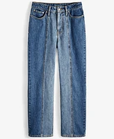 On 34th Women's Two-Tone Straight-Leg Jeans, Created for Macy's