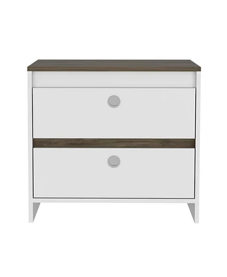 Simplie Fun Marion 2-Drawer Nightstand And Dark Brown