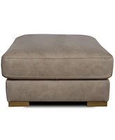 Rutherford Home Matera 34" Leather Big Ottoman