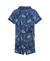 Polo Ralph Lauren Baby Boys Nautical-Print Cotton Mesh Shortall