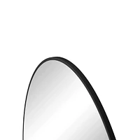 42" Wall Mounted Black Circular Mirror, For Bathroom, Living Room, Bedroom Wall Decor
