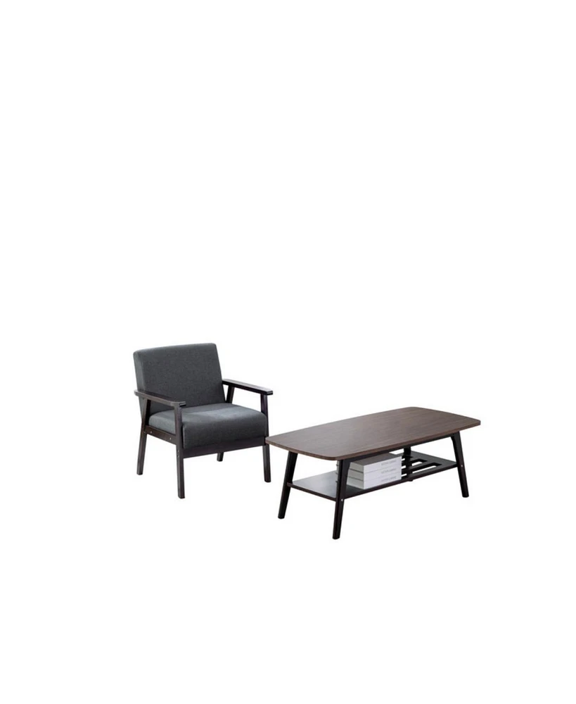 Streamdale Furniture Bahamas Espresso Coffee Table And Chair Set