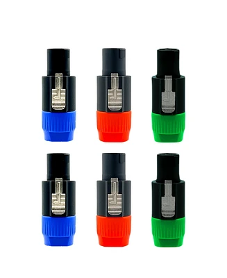 5 Core Speakon Adapter 6 Pack • High Quality Audio Jack Male Audio Pin • Speaker Adapter Connector Spkn Bgo 6PK