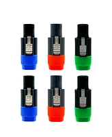 5 Core Speakon Adapter 6 Pack • High Quality Audio Jack Male Audio Pin • Speaker Adapter Connector Spkn Bgo 6PK