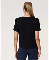 Rebody Active Women's Essentials V Neck Short Sleeve Top