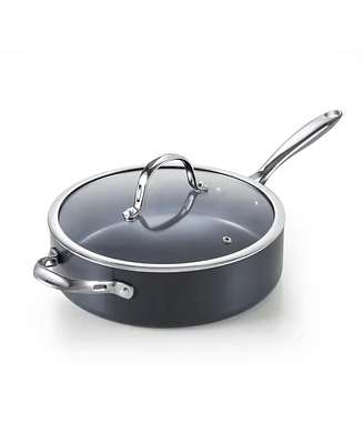 Cooks Standard 4-qt Nonstick Deep Saute Pan with Lid, 10.5