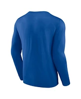Fanatics Men's Blue Dallas Mavericks Baseline Long Sleeve T-Shirt