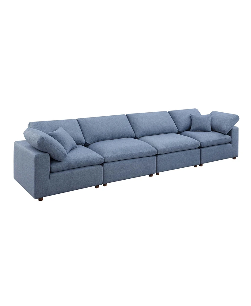 Simplie Fun Modern Modular Sectional Sofa Set, Design Sofa, Blue