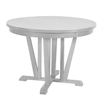 Rustic 5-Piece Dining Set with Extendable Table & Cross Back Chairs