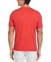 Perry Ellis Men's Ribbed Crewneck Short Sleeve T-Shirt