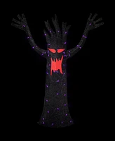 Northlight 55" Led Lighted Black Terrifying Tree Outdoor Halloween Decoration Purple Lights