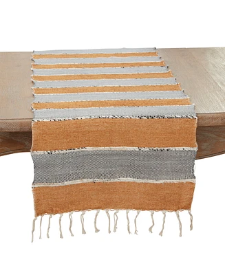 Saro Lifestyle Boho Chic Fringe-Edged Table Runner, 16"x72"