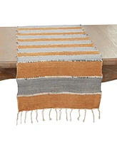 Saro Lifestyle Boho Chic Fringe-Edged Table Runner, 16"x72"