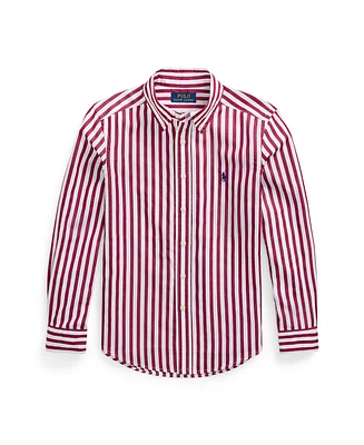 Polo Ralph Lauren Big Boys Striped Cotton Poplin Shirt