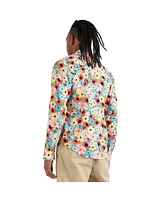 Campus Sutra Men's EcoLiva Artistic Botanical Cluster Shirt