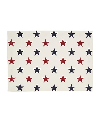 Saro Lifestyle Americana Stars Placemat Set of 4, 14"x20"