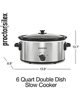 Proctor Silex 6 Quart Double-Dish Slow Cooker