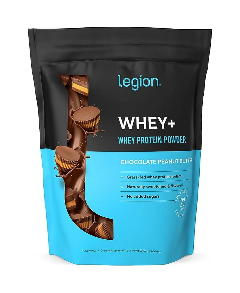 Legion Athletics Whey+ Natural Whey Protein Powder - 5 pounds