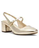 Anne Klein Women's Pia Block Heel Mary Jane Slingback Pumps