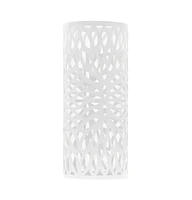 vidaXL Umbrella Stand Leaves Steel White