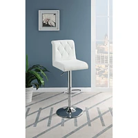 Streamdale Furniture Modern White Faux Leather Barstool Set-2