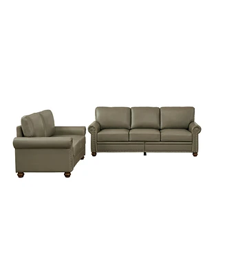 Simplie Fun Living Room Sofa With Storage Sofa 2+3 Sectional Grey Faux Leather