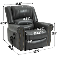 Streamdale Furniture Dual Motor Power Lift Recliner Chair with Heat Massage