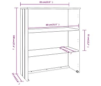 vidaXL Top for Highboard Hamar Light Gray 33.5"x13.8"x39.4" Solid Wood Pine