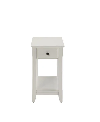 Simplie Fun Bertie Side Table In White