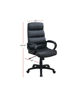 Streamdale Furniture High-Back Adjustable Height Office Chair In Black