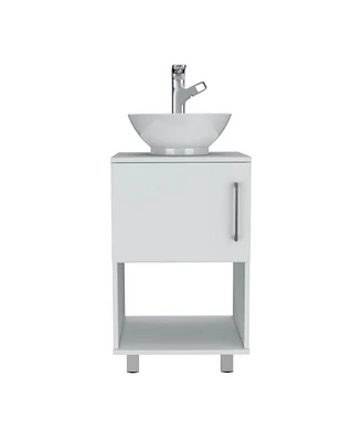 Simplie Fun Saybrooke 1-Shelf Single Bathroom Vanity White