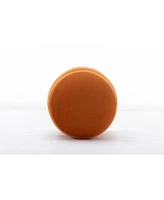 Simplie Fun Soft Velvet Round Ottoman Footrest Stool, Orange