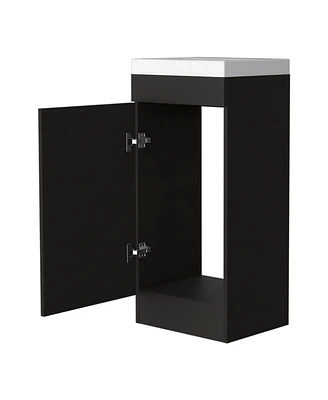 Simplie Fun Redmond Rectangle Bathroom Vanity Black Wengue