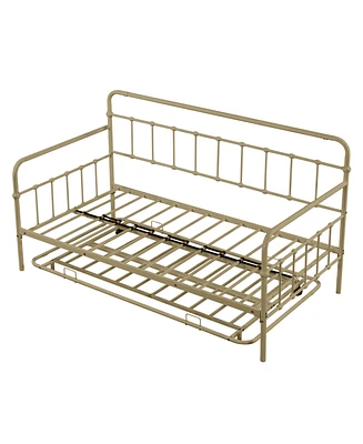 Simplie Fun Metal Frame Daybed With Trundle